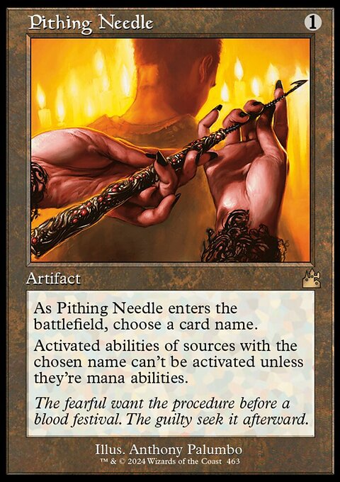Pithing Needle (Retro Frame) [Ravnica Remastered]