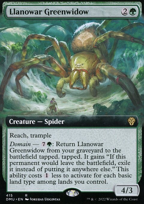 Llanowar Greenwidow (Extended Art) [Dominaria United]