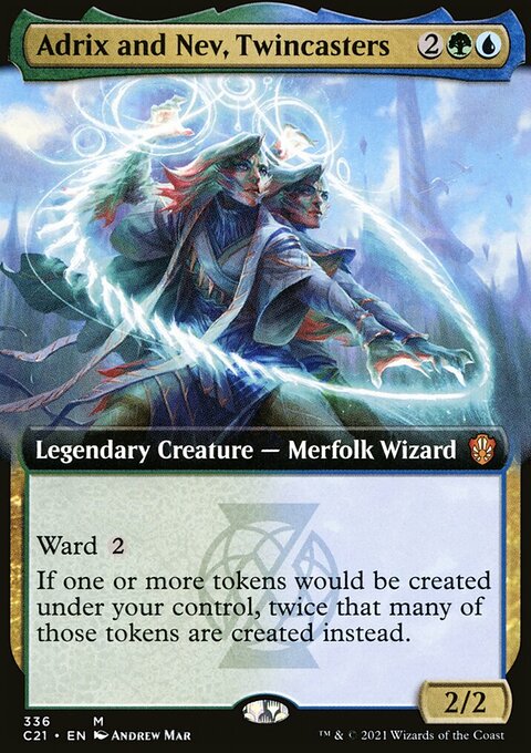 Adrix and Nev, Twincasters (Extended Art) [Commander 2021]