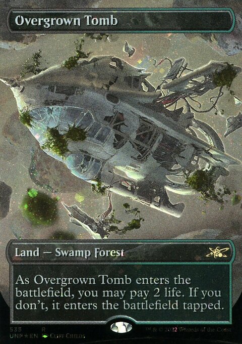 Overgrown Tomb (Borderless) (Galaxy Foil) [Unfinity]