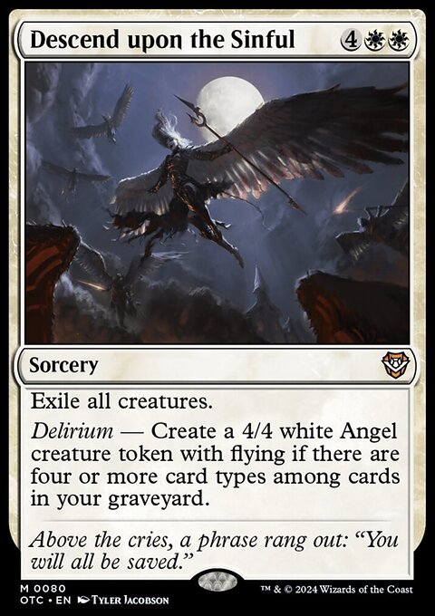 Descend upon the Sinful [Outlaws of Thunder Junction Commander]