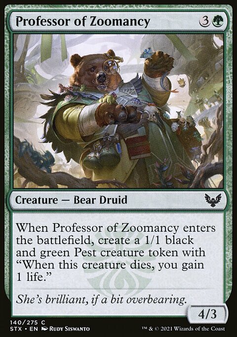 Professor of Zoomancy [Strixhaven: School of Mages]