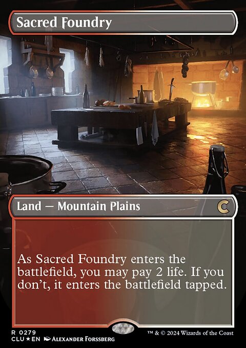 Sacred Foundry (Borderless) [Ravnica: Clue Edition]