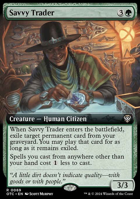Savvy Trader (Extended Art) [Outlaws of Thunder Junction Commander]