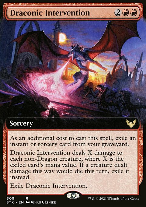 Draconic Intervention (Extended Art) [Strixhaven: School of Mages]