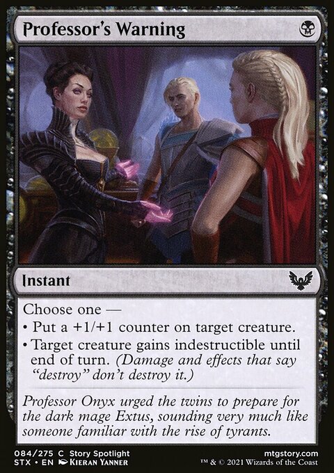 Professor's Warning [Strixhaven: School of Mages]