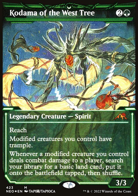 Kodama of the West Tree (Showcase) (Foil Etched) [Kamigawa: Neon Dynasty]