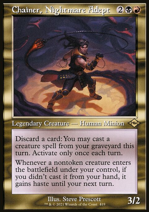 Chainer, Nightmare Adept (Retro Foil Etched) [Modern Horizons 2]