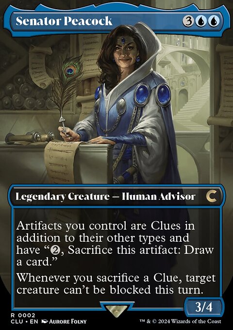 Senator Peacock (Borderless) [Ravnica: Clue Edition]