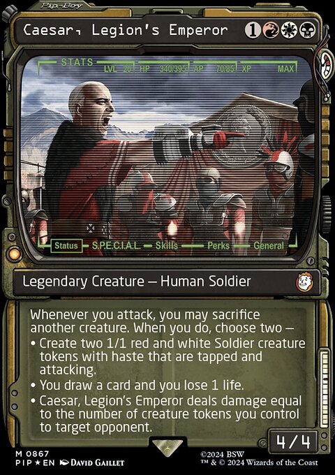Caesar, Legion's Emperor (Showcase) (Surge Foil) [Fallout]