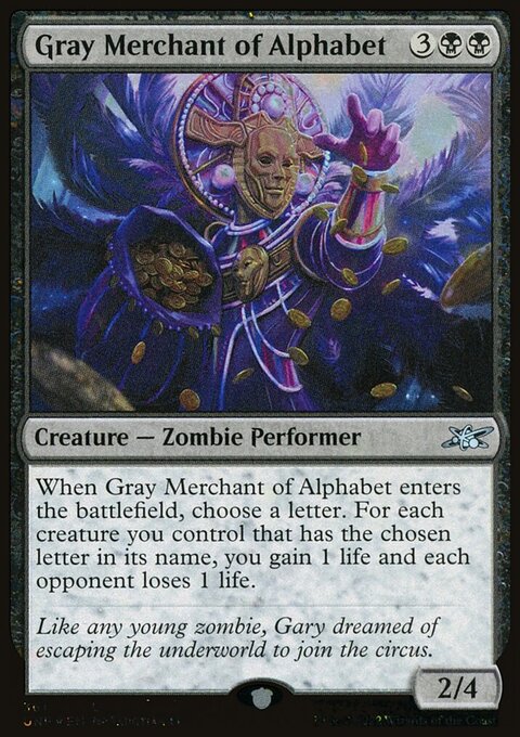 Gray Merchant of Alphabet (Galaxy Foil) [Unfinity]