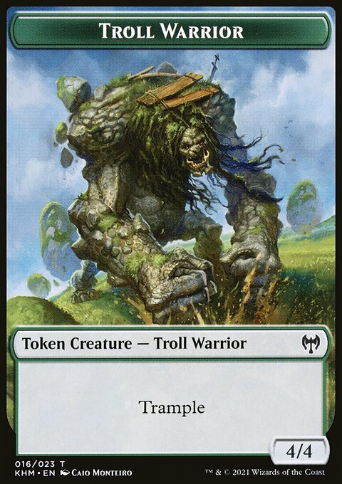 Treasure // Troll Warrior Double-Sided Token [Kaldheim Tokens]