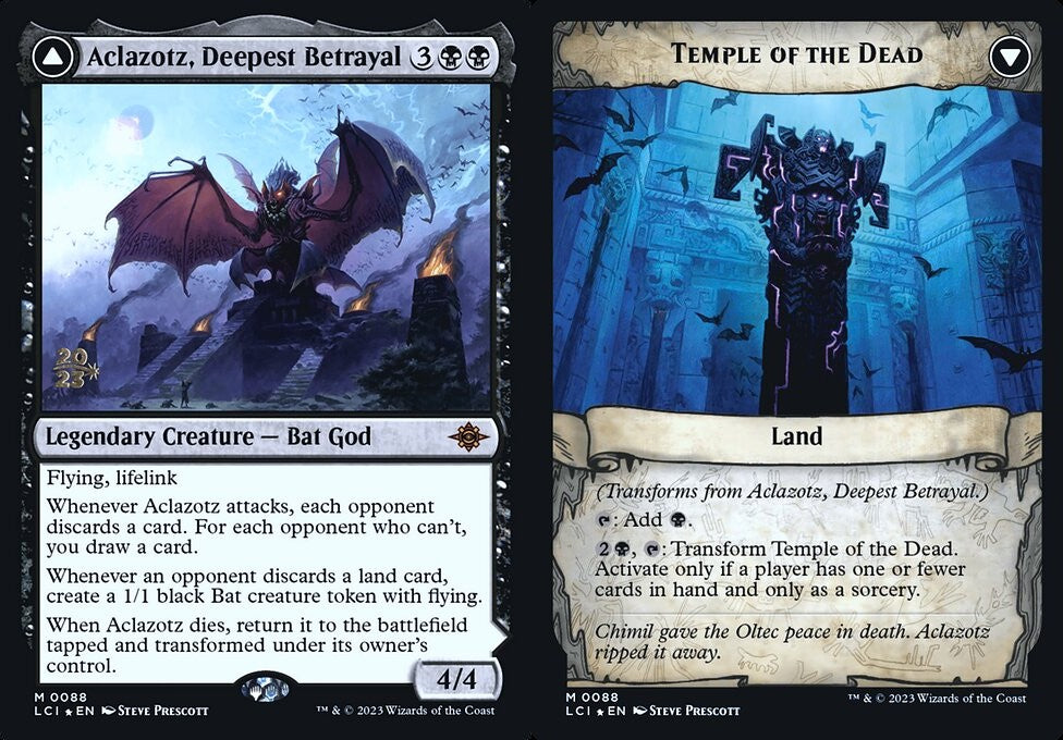 Aclazotz, Deepest Betrayal // Temple of the Dead [The Lost Caverns of Ixalan Prerelease Cards]