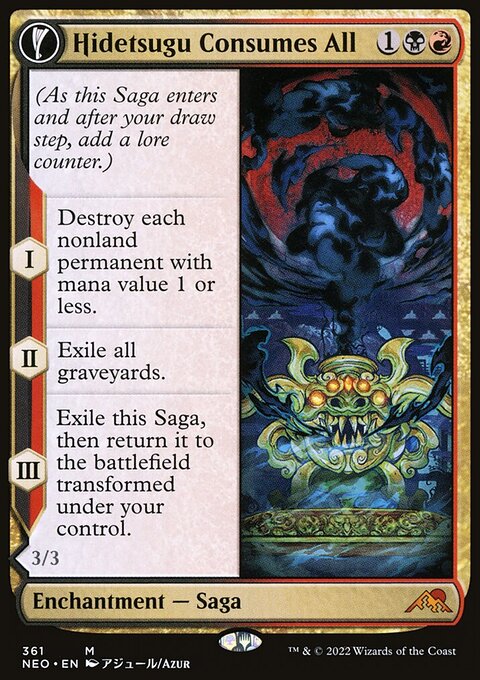 Hidetsugu Consumes All // Vessel of the All-Consuming (Showcase Soft Glow) [Kamigawa: Neon Dynasty]