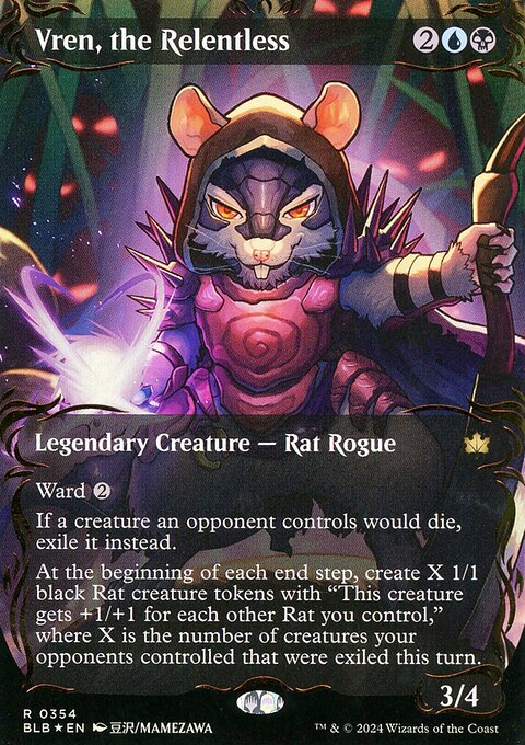 Vren, the Relentless (Borderless) (Raised Foil) [Bloomburrow]