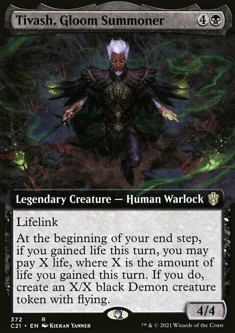 Tivash, Gloom Summoner (Extended Art) [Commander 2021]