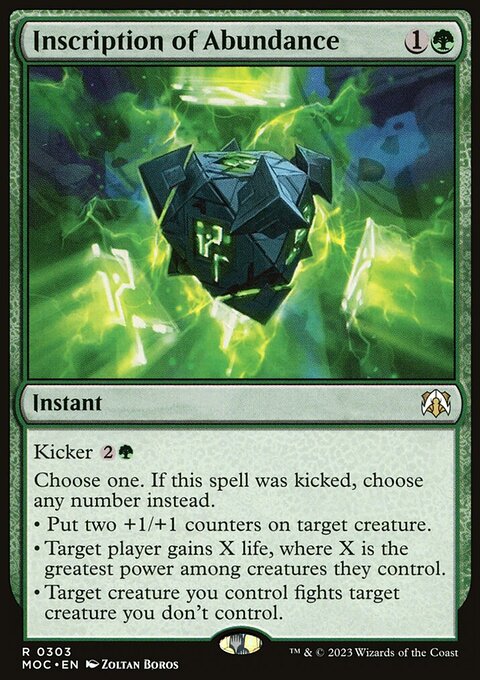Inscription of Abundance [March of the Machine Commander]