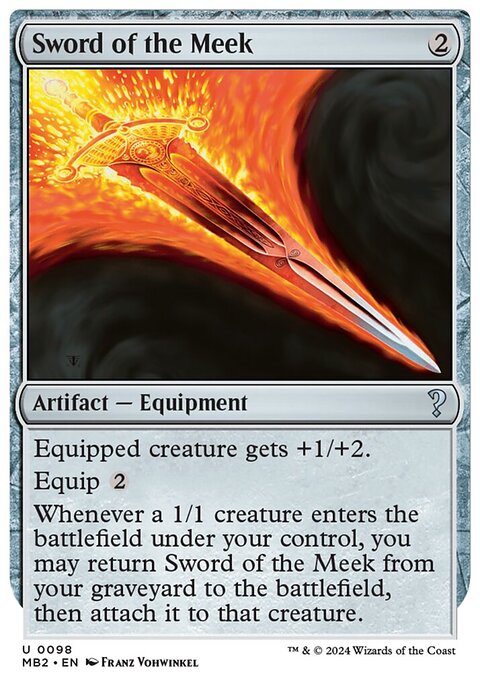 Sword of the Meek (White Border) [Mystery Booster 2]