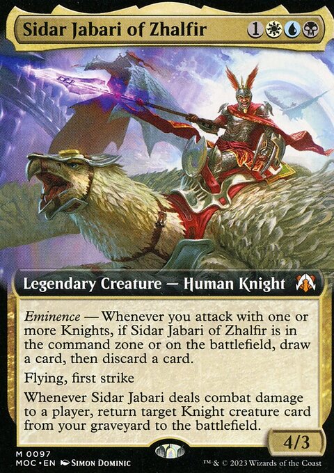 Sidar Jabari of Zhalfir (Extended Art) [March of the Machine Commander]