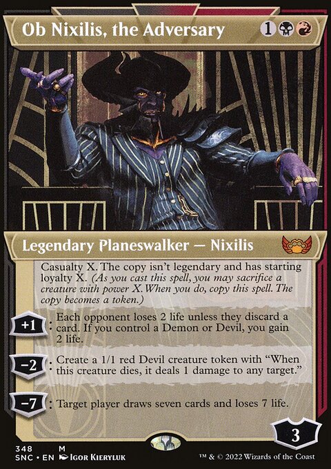 Ob Nixilis, the Adversary (Showcase Art Deco) [Streets of New Capenna]