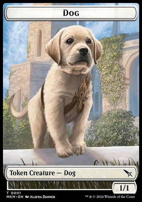 Dog Token [Murders at Karlov Manor Tokens]