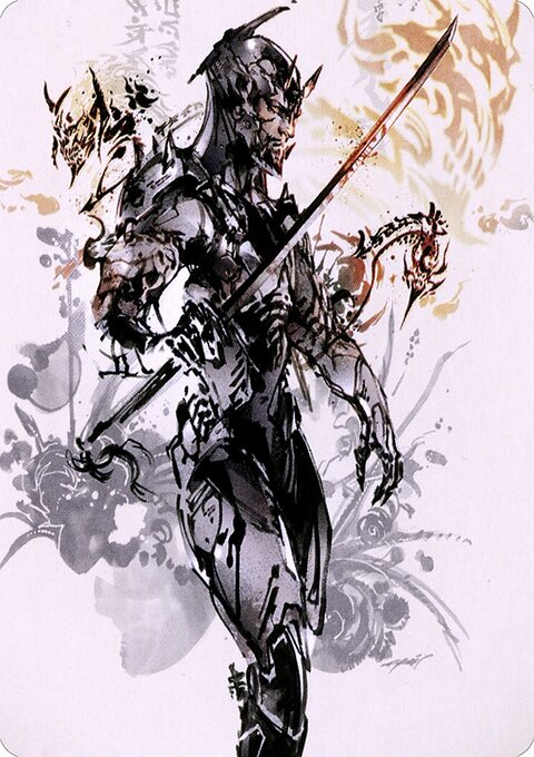 Satoru Umezawa 1 Art Card (Gold-Stamped Signature) [Kamigawa: Neon Dynasty Art Series]