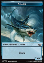 Shark // Copy Double-Sided Token [Duskmourn: House of Horror Commander Tokens]