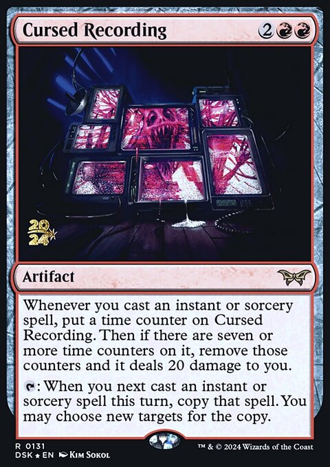 Cursed Recording (0131) [Duskmourn: House of Horror Prerelease Promos]