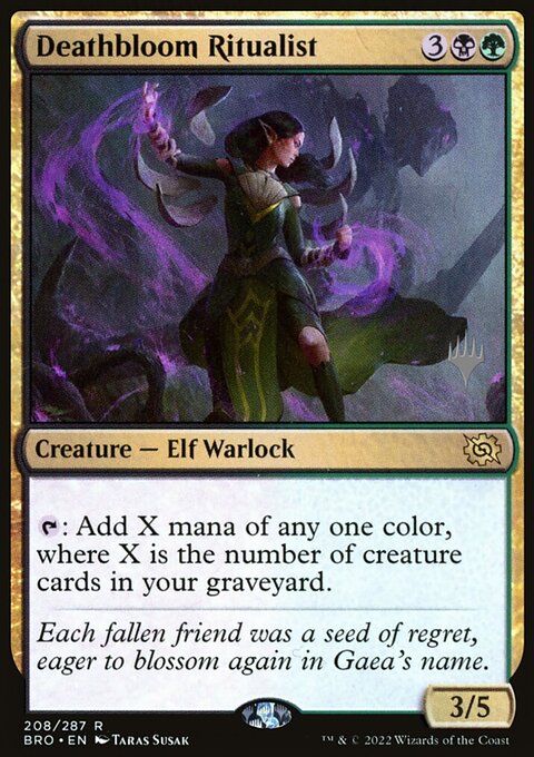 Deathbloom Ritualist [The Brothers' War Prerelease Promos]