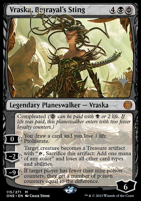 Vraska, Betrayal's Sting [Phyrexia: All Will Be One Prerelease Promos]