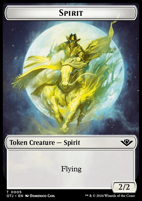 Spirit // Plot Double-Sided Token [Outlaws of Thunder Junction Tokens]