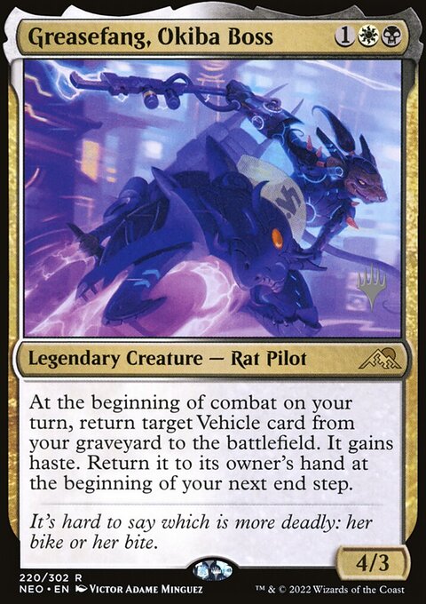 Greasefang, Okiba Boss [Kamigawa: Neon Dynasty Prerelease Promos]