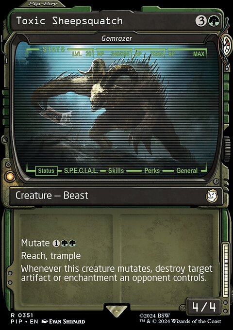Toxic Sheepsquatch - Gemrazer (Showcase) [Fallout]
