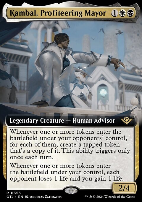 Kambal, Profiteering Mayor (Extended Art) [Outlaws of Thunder Junction]