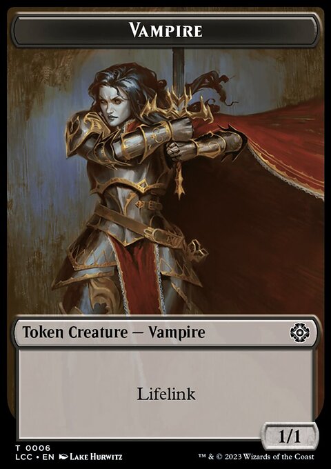Bat // Vampire (0004) Double-Sided Token [The Lost Caverns of Ixalan Commander Tokens]