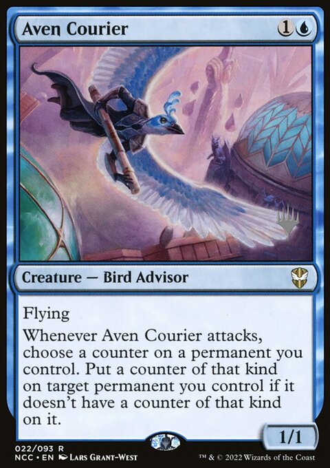 Aven Courier (Promo Pack) [Streets of New Capenna Commander Promos]