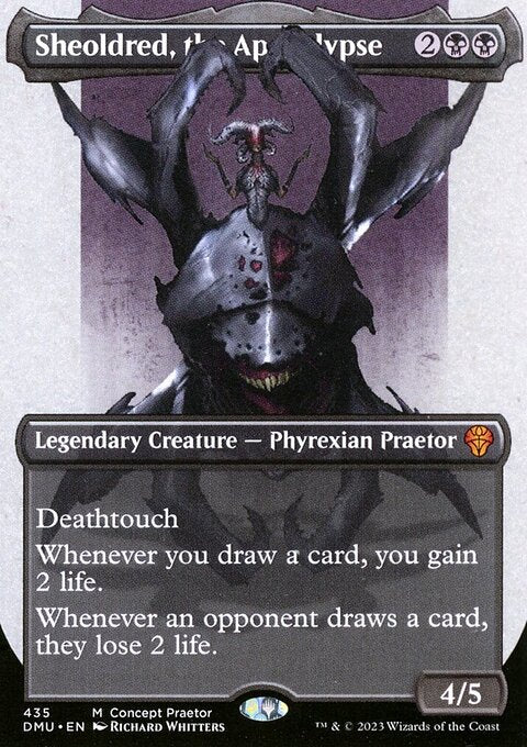 Sheoldred, the Apocalypse (Borderless Concept Praetors) [Phyrexia: All Will Be One]