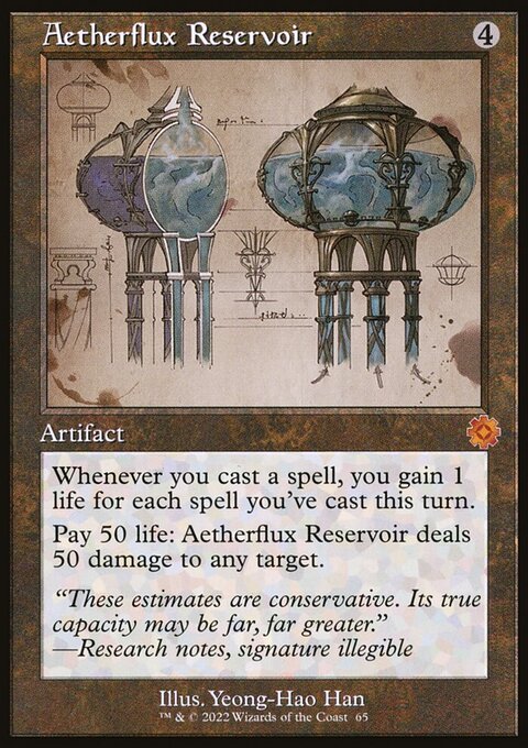 Aetherflux Reservoir (Retro Schematic) (Serialized) [The Brothers' War Retro Artifacts]