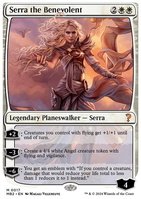 Serra the Benevolent (White Border) [Mystery Booster 2]