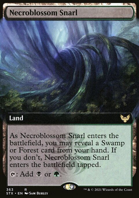 Necroblossom Snarl (Extended Art) [Strixhaven: School of Mages]