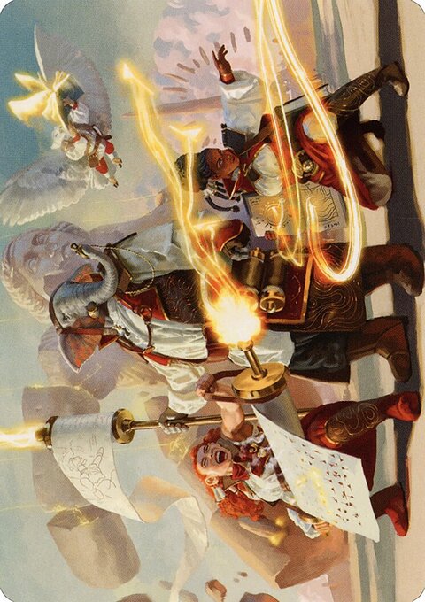 Lorehold Command Art Card (Gold-Stamped Signature) [Strixhaven: School of Mages Art Series]