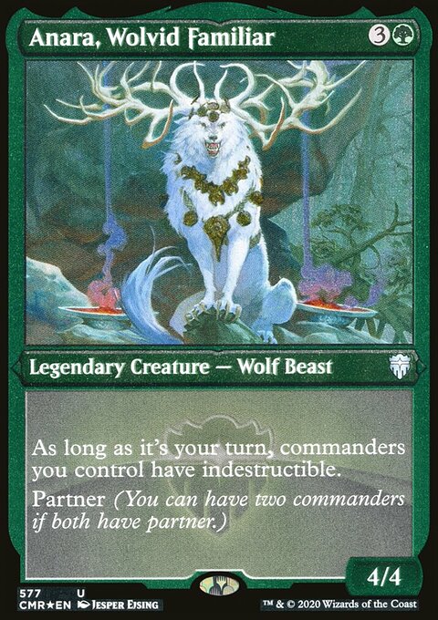 Anara, Wolvid Familiar (Etched) [Commander Legends]