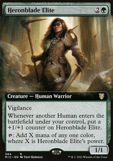 Heronblade Elite (Extended Art) [Innistrad: Midnight Hunt Commander]