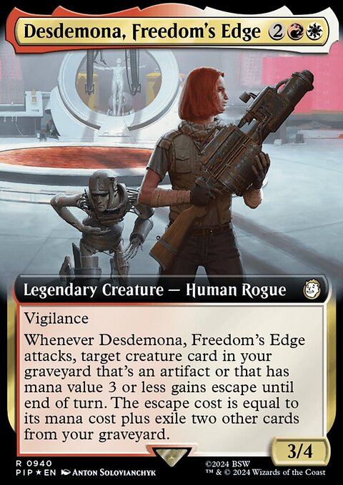 Desdemona, Freedom's Edge (Extended Art) (Surge Foil) [Fallout]