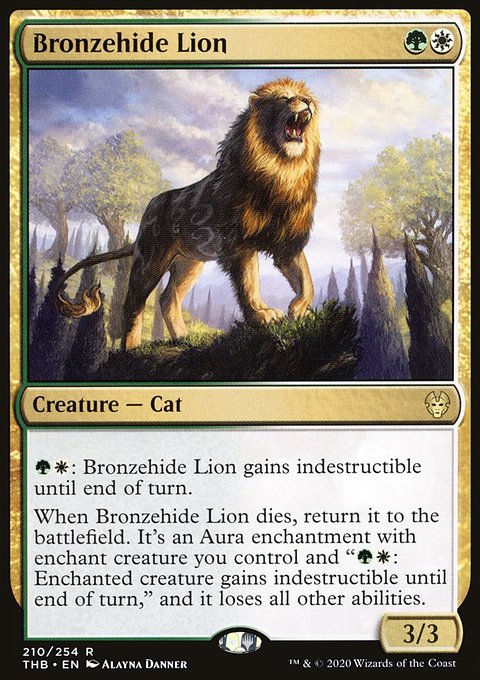 Bronzehide Lion [Theros Beyond Death Prerelease Promos]