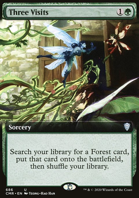 Three Visits (Extended Art) [Commander Legends]