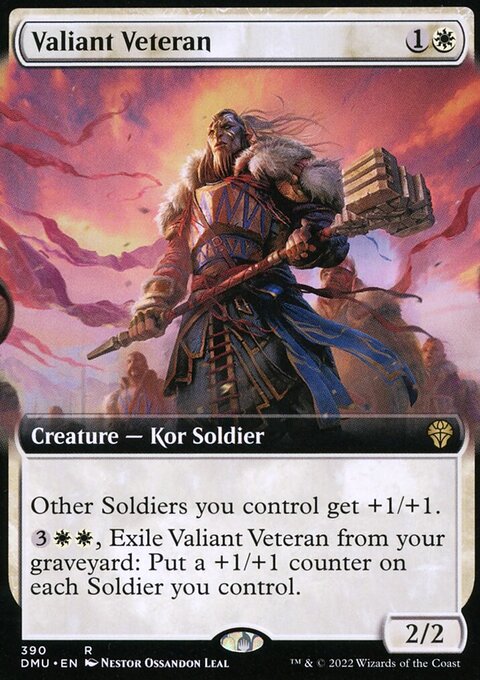 Valiant Veteran (Extended Art) [Dominaria United]