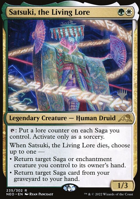 Satsuki, the Living Lore [Kamigawa: Neon Dynasty Prerelease Promos]