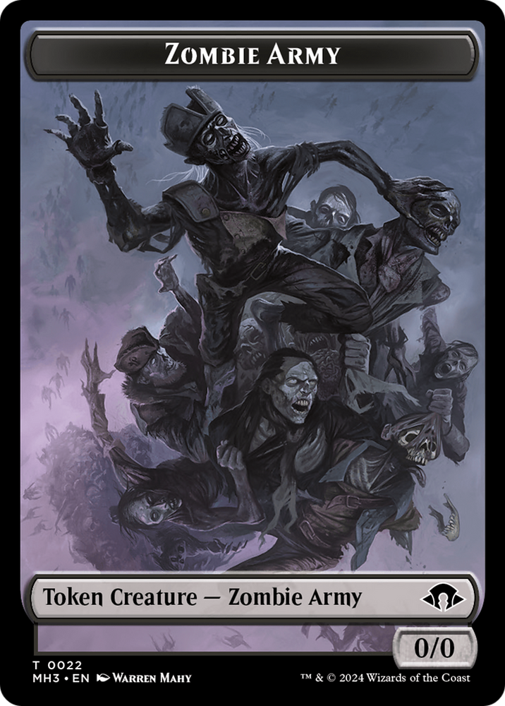 Eldrazi Spawn // Zombie Army Double-Sided Token [Modern Horizons 3 Tokens]