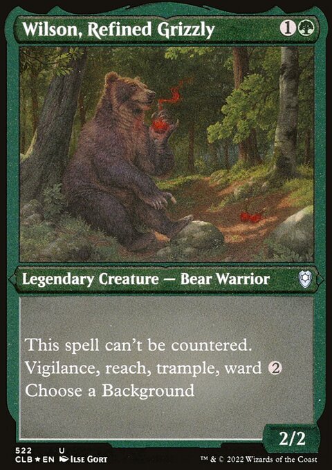 Wilson, Refined Grizzly (Foil Etched) [Commander Legends: Battle for Baldur's Gate]